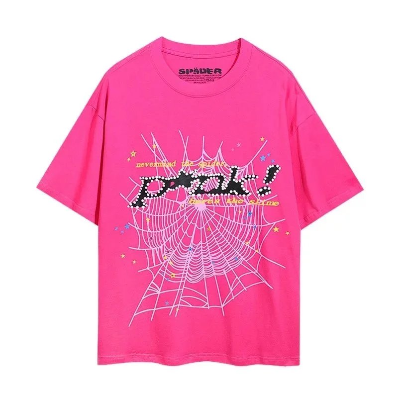 Spider pink writing T-Shirt Pink