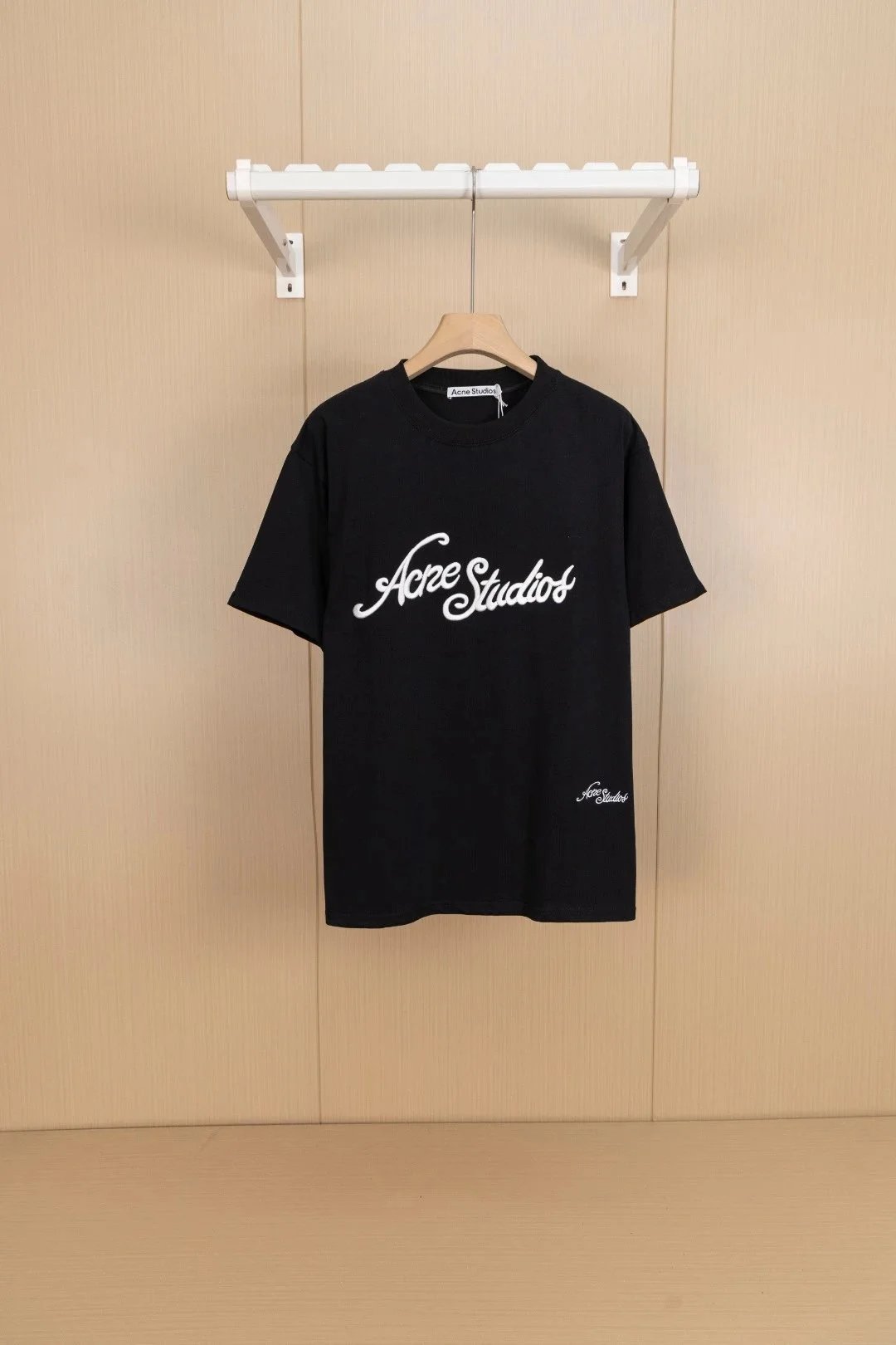 Acne Studios font T-shirt Black