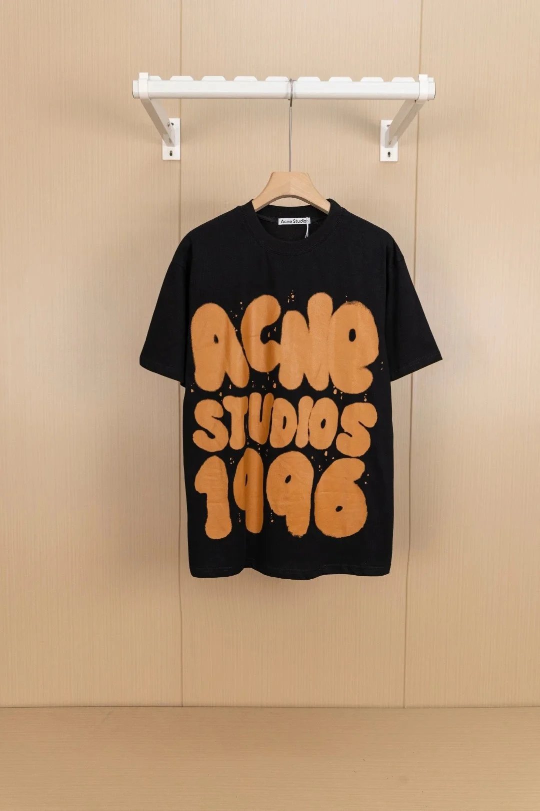 Acne Studios Graffiti font T-shirt Black