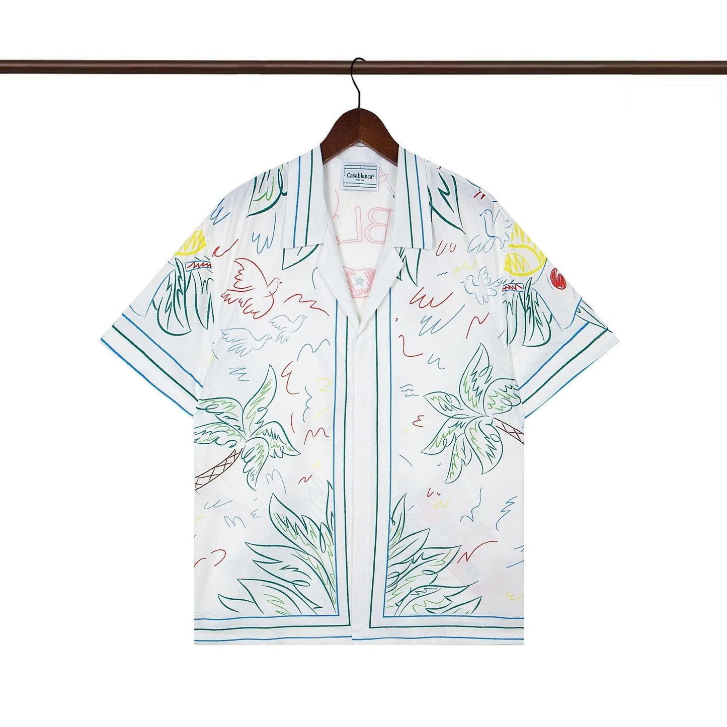 Casablanca Beach Summer Shirt White