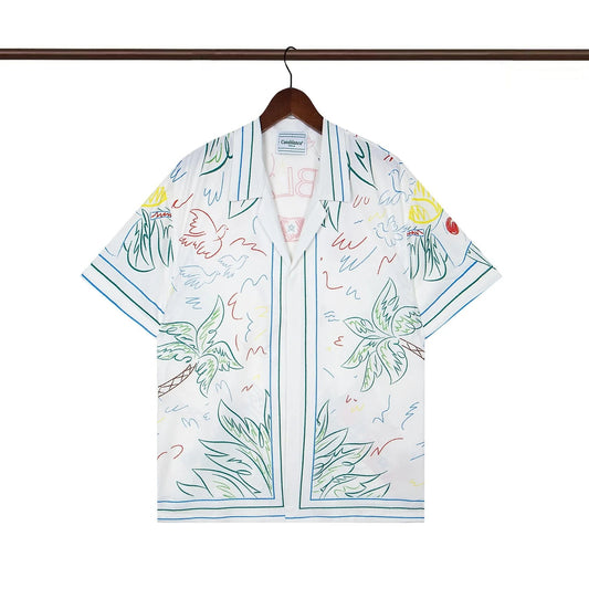 Casablanca Beach Summer Shirt White