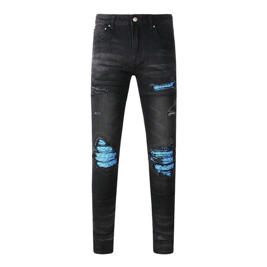 Amiri Skinny Jeans Blue Rips