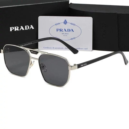 Prada Pilot Glasses Silver