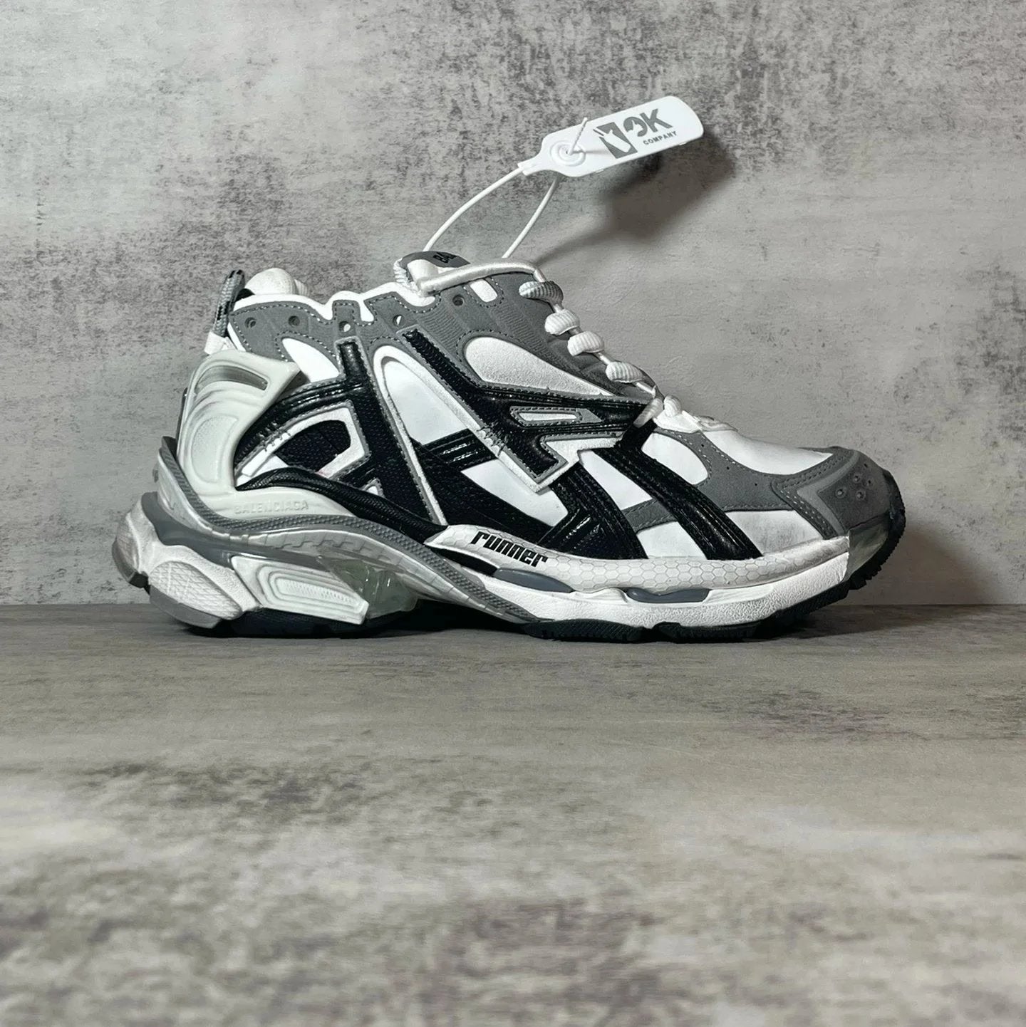 Balenciaga Runner Black White Silver