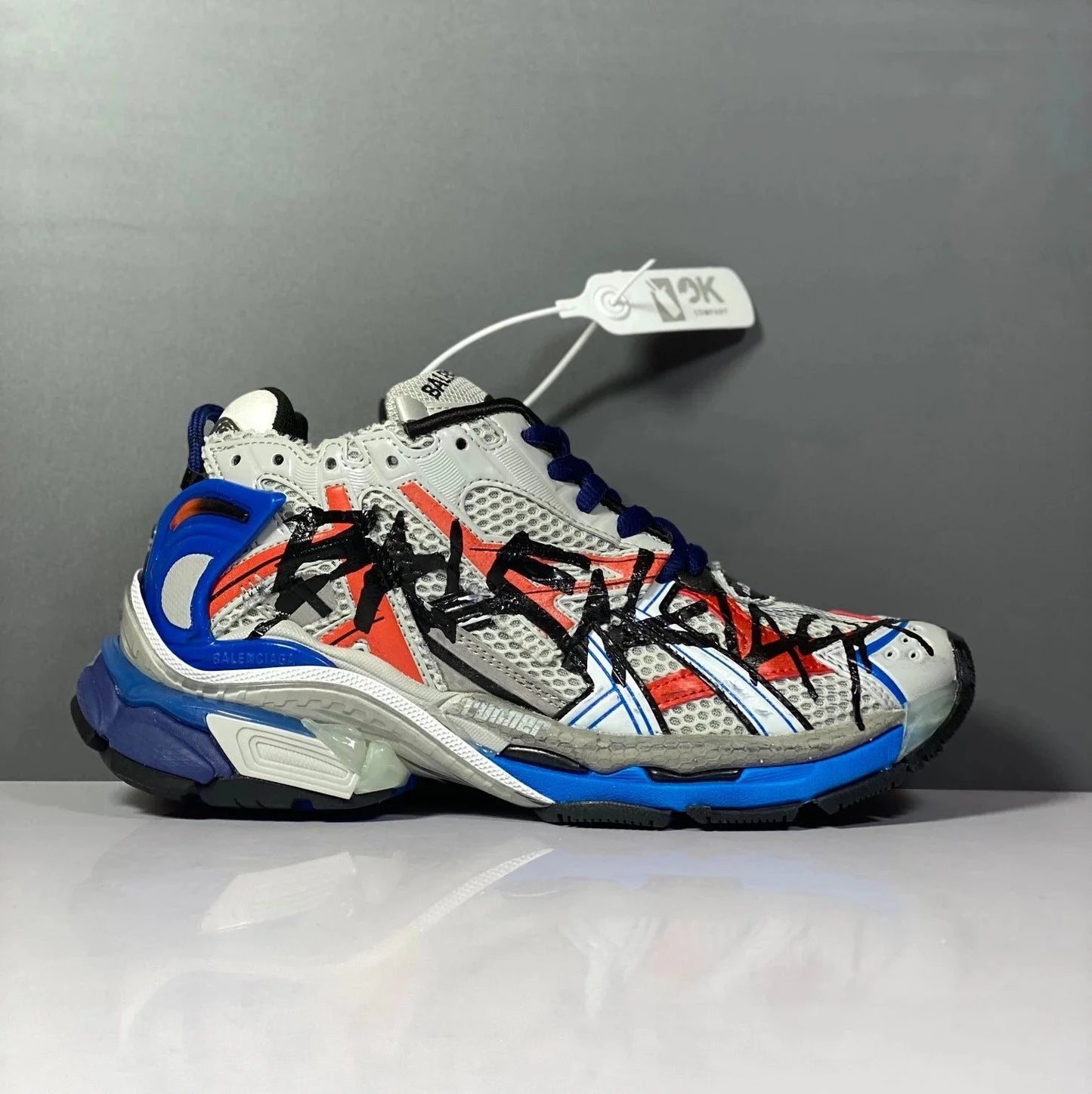 Balenciaga Runner Orange Blue Balenciaga Font