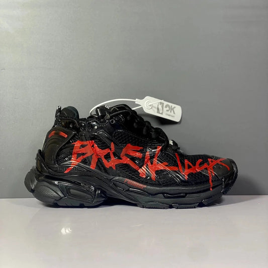 Balenciaga Runner Black Red Balenciaga Font