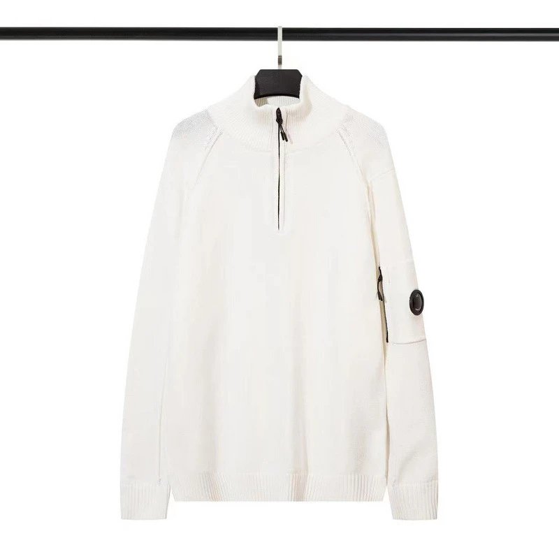 C.P. Company Half-Zip Sweater White