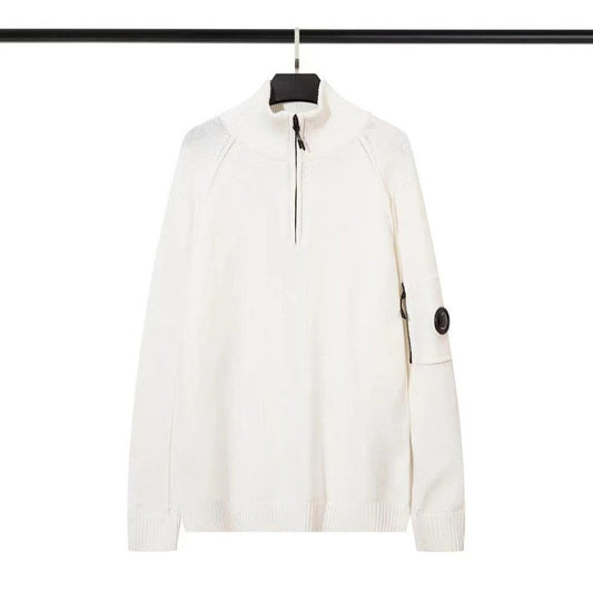 C.P. Company Half-Zip Sweater White