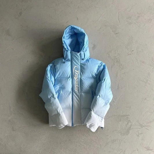 Trapstar Puffer Jacket Blue White Fade