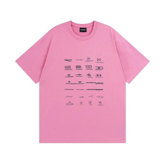 Balenciaga Multi Icon T-shirt Pink