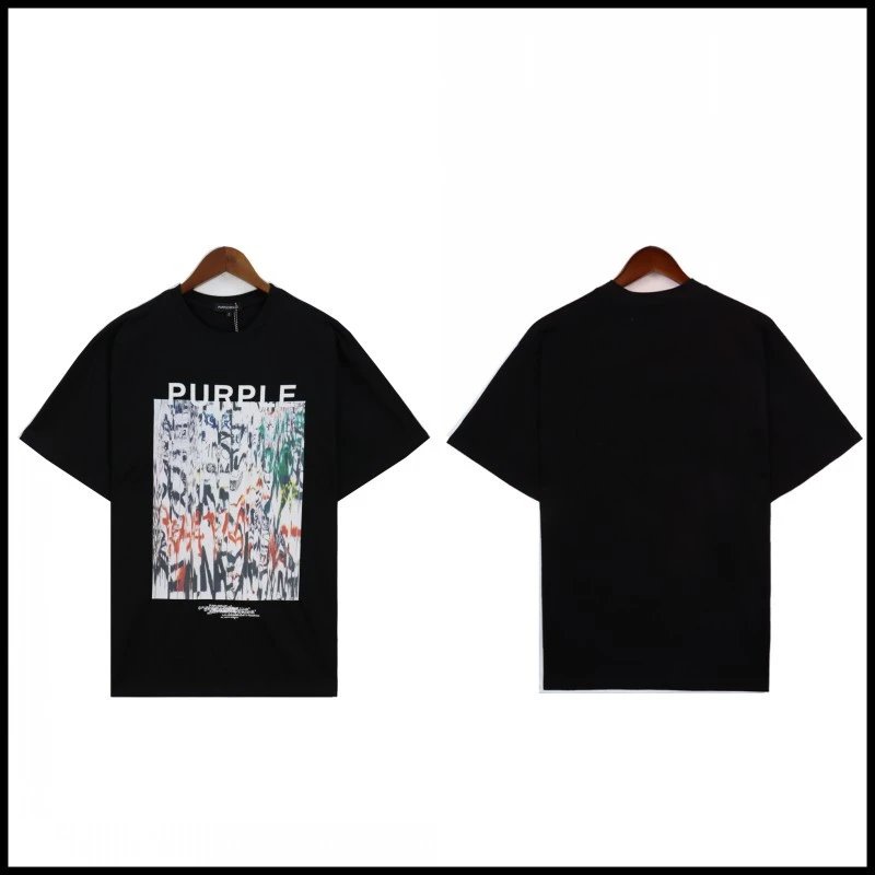 Purple Brand colorfull square T-shirt Black
