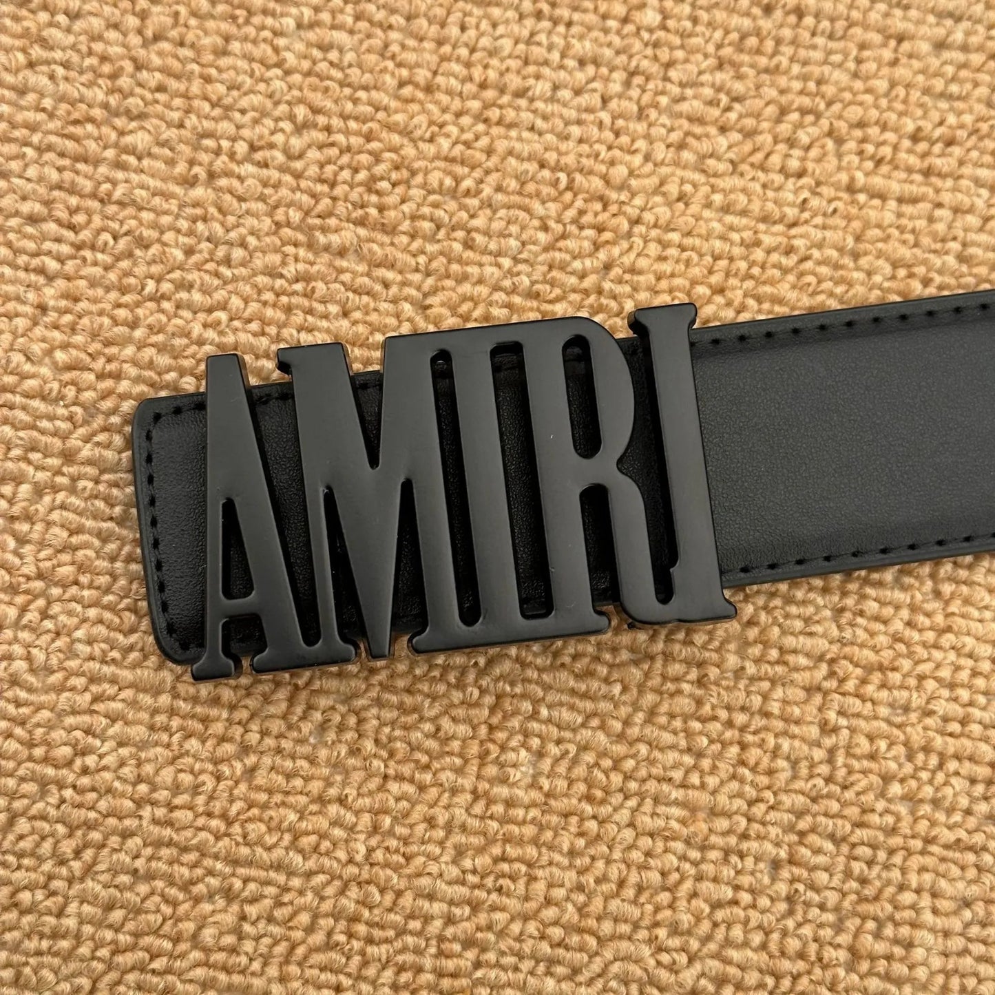 Amiri Big Font Belt Black