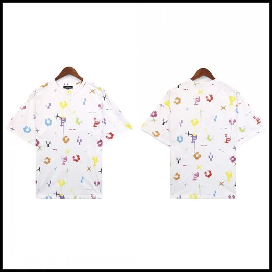 Purple Brand all over colorfull T-shirt White