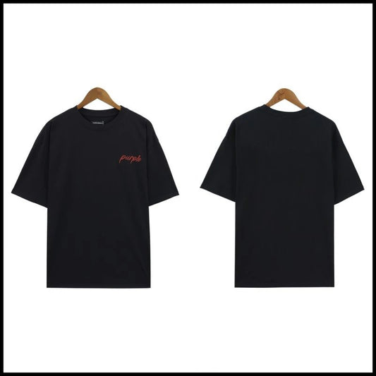 Purple Brand small font T-shirt Black