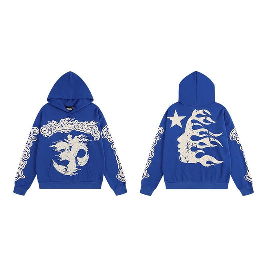 Hellstar Records Hoodie Blue