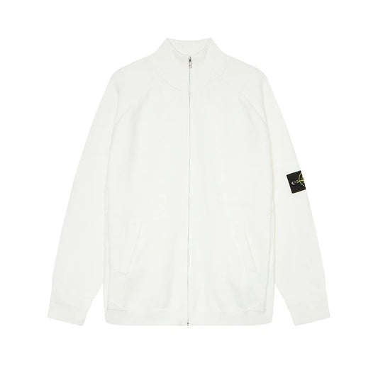 Stone Island Full Zip Jacket White