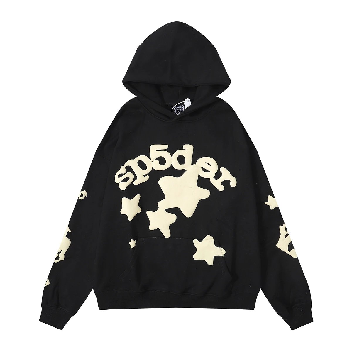 Spider White Stars Hoodie Black