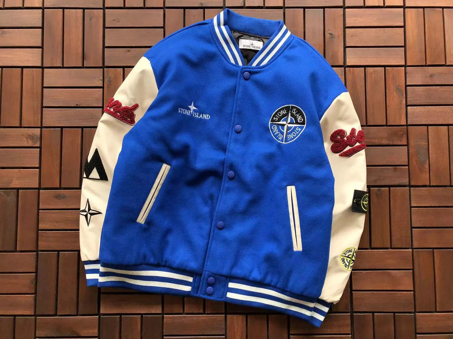 Stone Island College Jacket Blue
