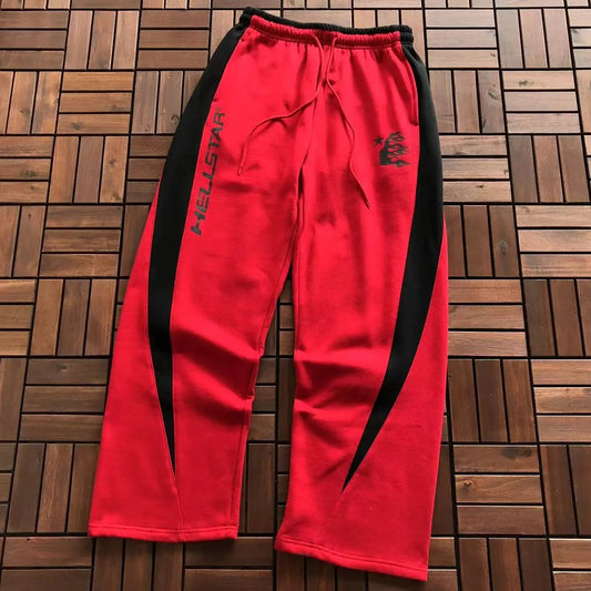 Hellstar Open Leg Jogger Red