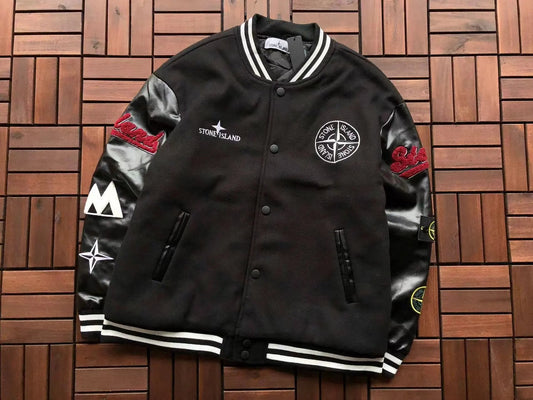 Stone Island College Jacket Black