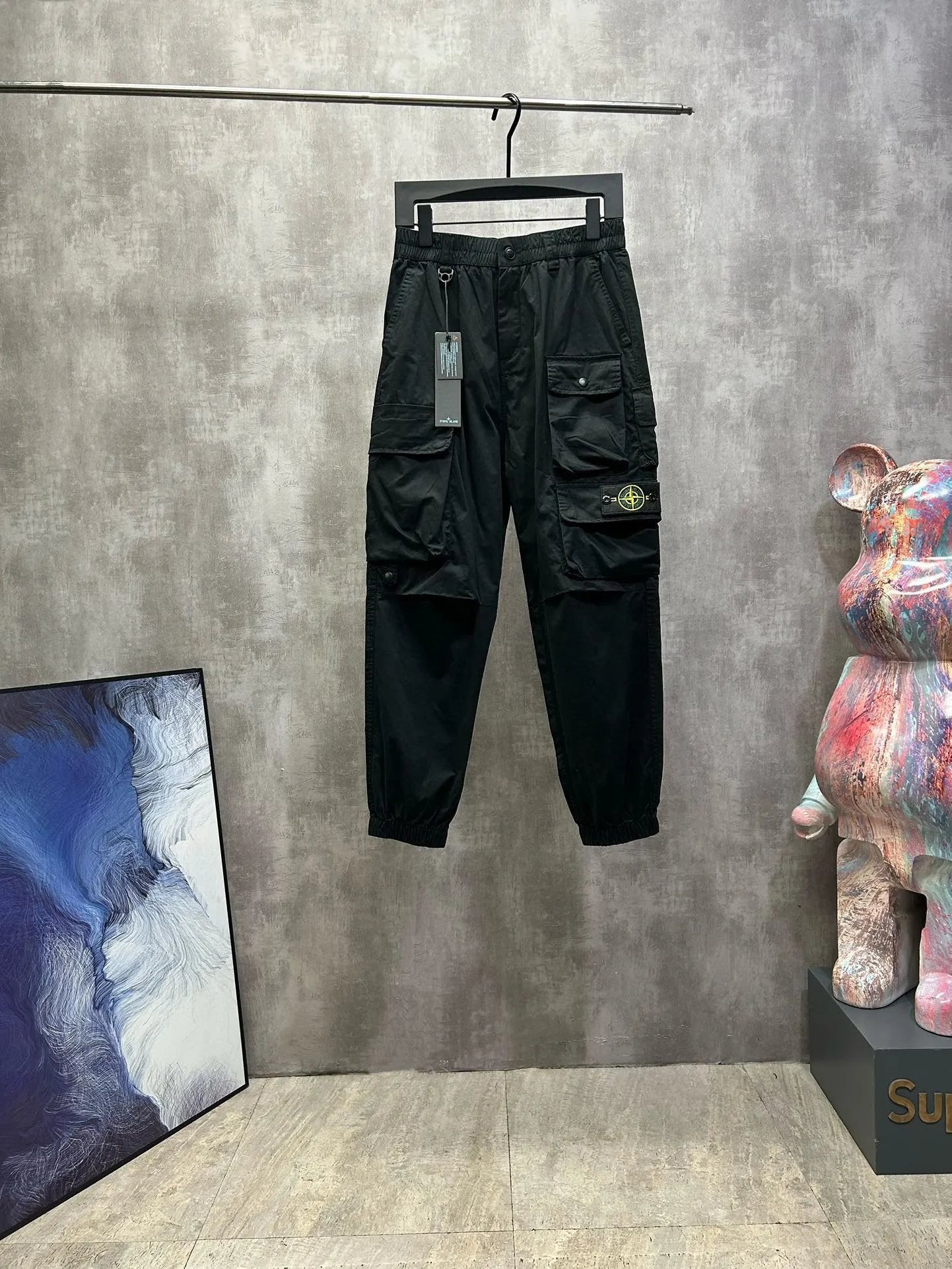 Stone Island Cargo Pants Black