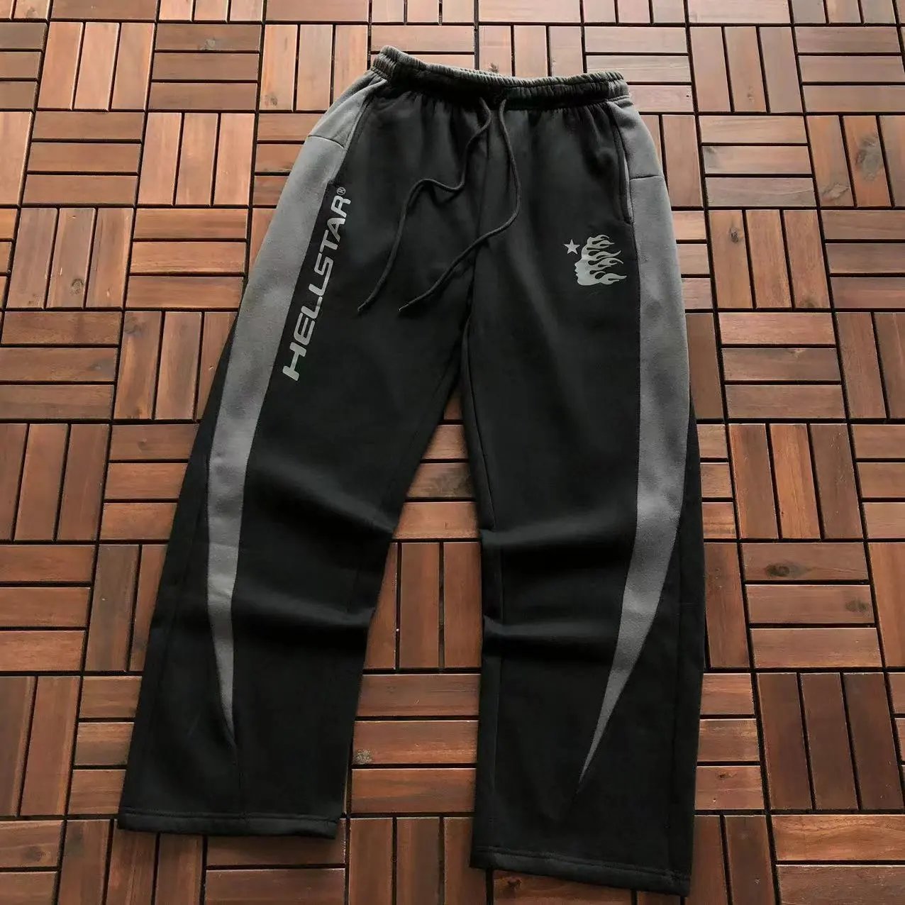 Hellstar Open Leg Jogger Black