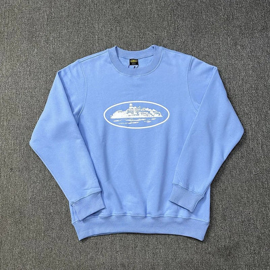 Corteiz White Icon Sweater Blue