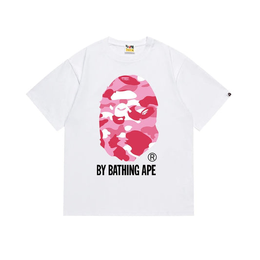 Bape Pink Ape T-shirt White