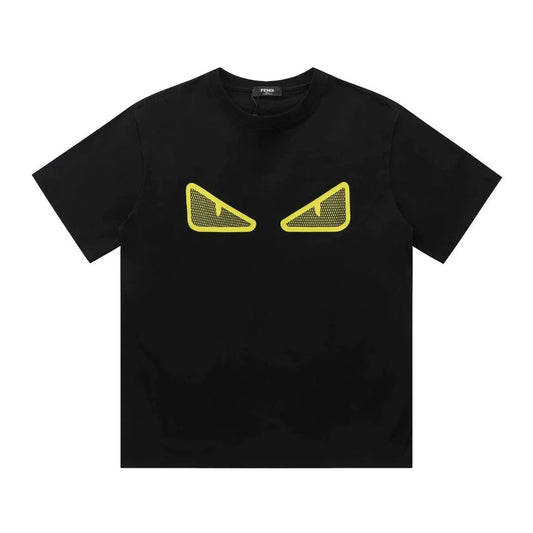 Fendi yellow Eyes T-shirt Black