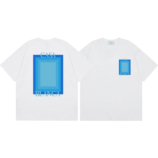 Casablanca Blue Square T-shirt White