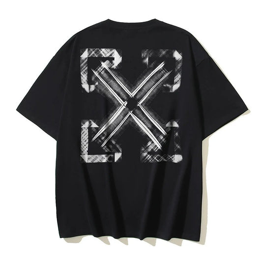 Off White lightning Logo T-shirt Black