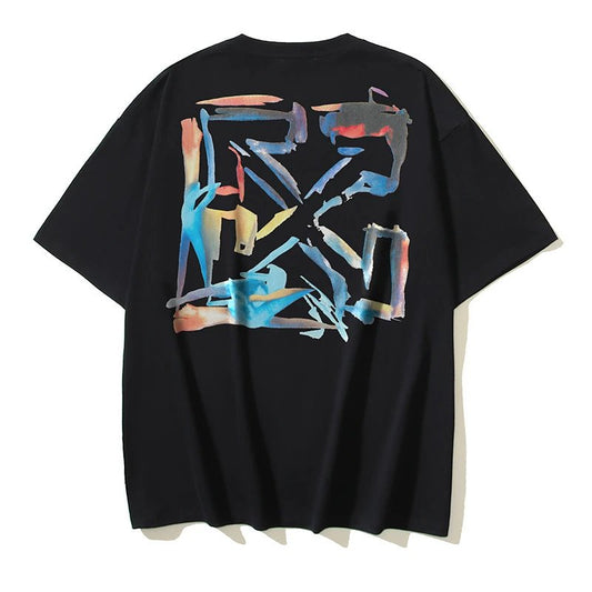 Off White painted back T-shirt Black