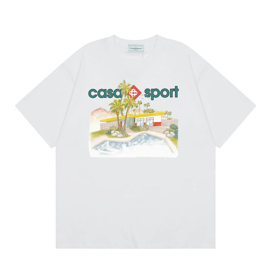 Casablanca Sport Pool T-shirt White