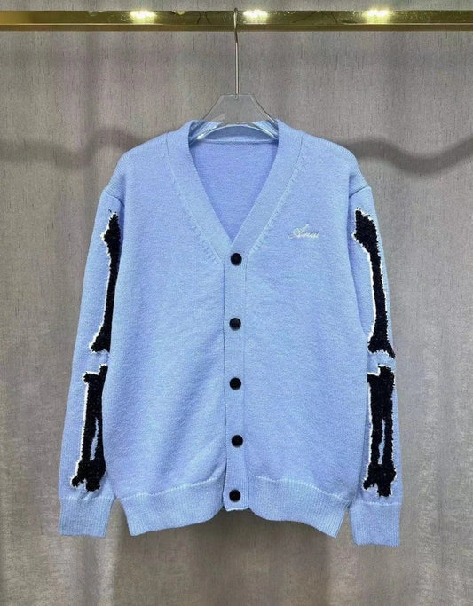 Amiri Knit Cardigan Babyblue