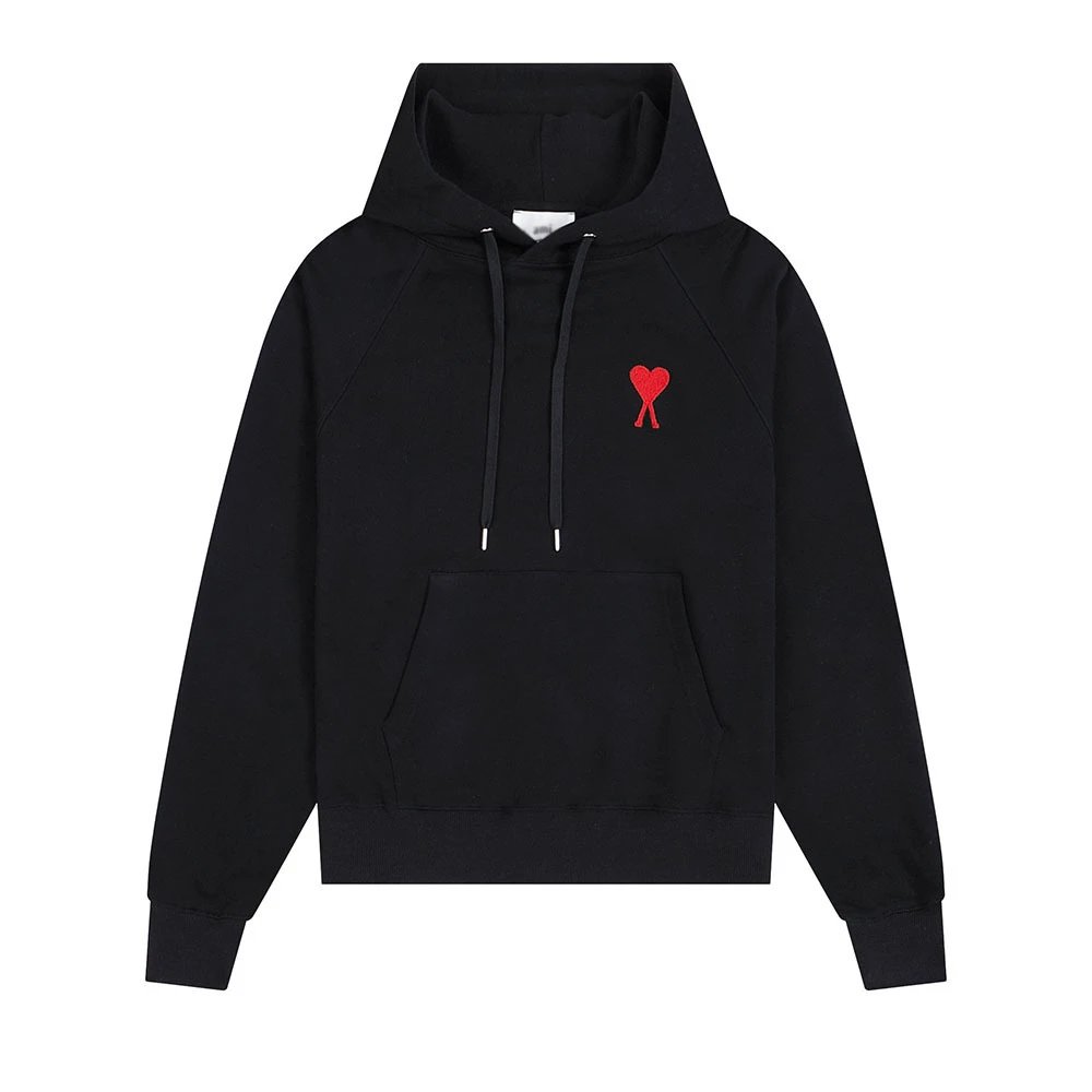 Ami small icon Hoodie Black (Red Icon)