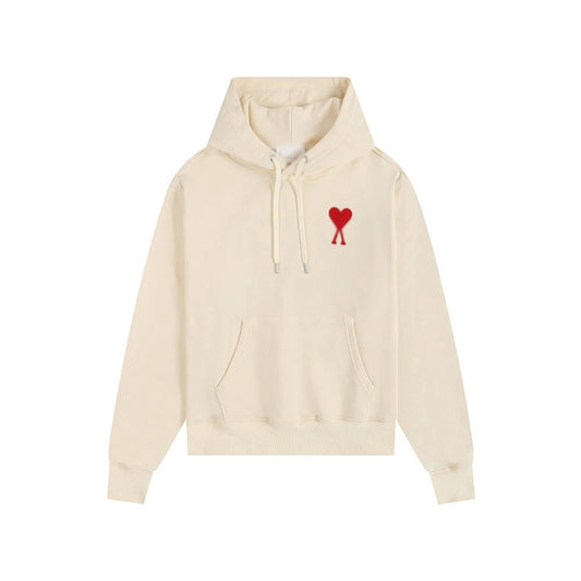 Ami Big icon Hoodie Beige (red Icon)