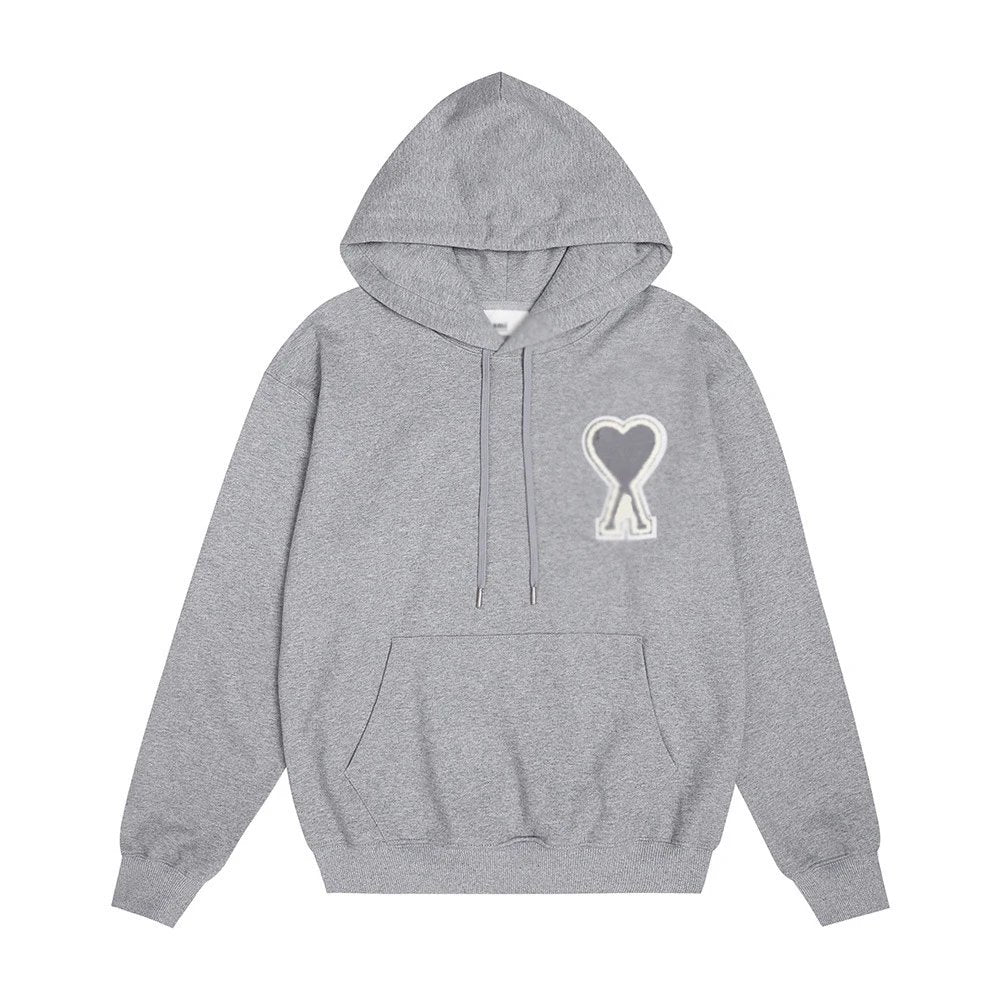 Ami stitched icon Hoodie Grey