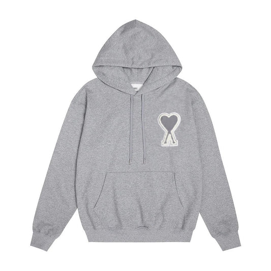 Ami stitched icon Hoodie Grey