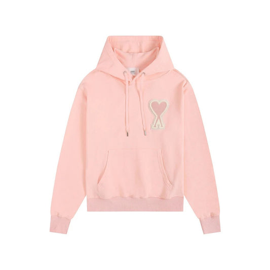 Ami stitched icon Hoodie Pink