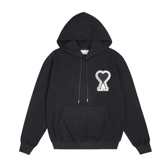 Ami stitched icon Hoodie Black