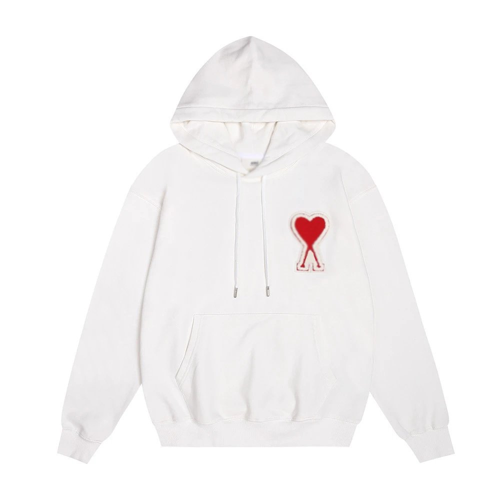 Ami stitched icon Hoodie White