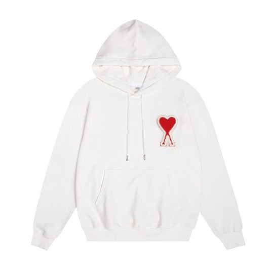 Ami stitched icon Hoodie White
