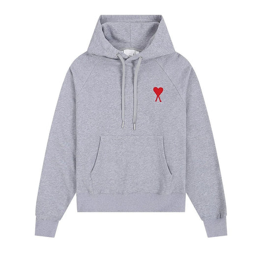 Ami small icon Hoodie Grey (Red Icon)