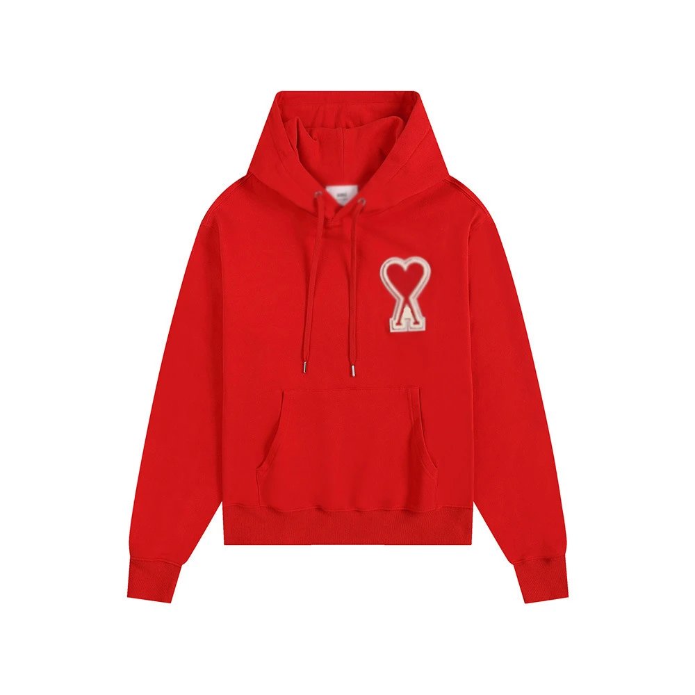 Ami stitched icon Hoodie Red