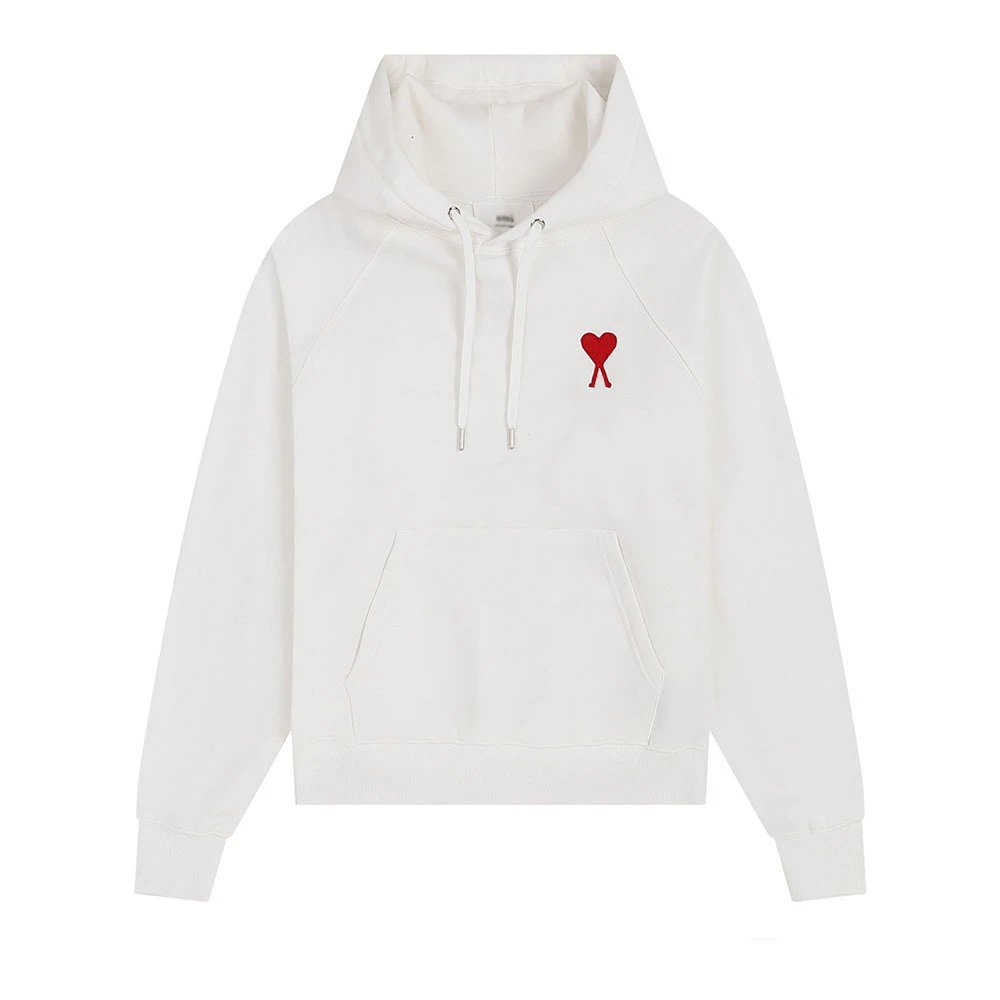 Ami small icon Hoodie White (Red Icon)