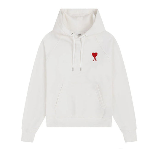 Ami small icon Hoodie White (Red Icon)