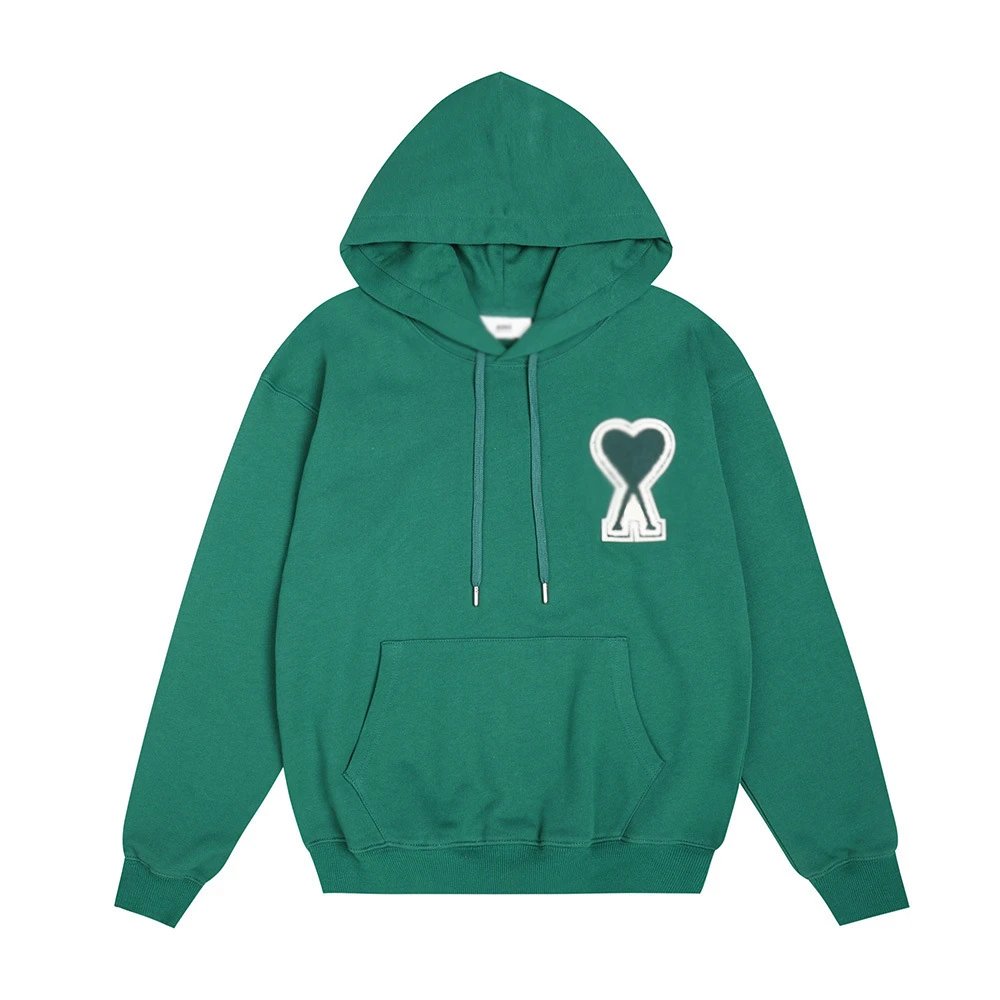 Ami stitched icon Hoodie Green