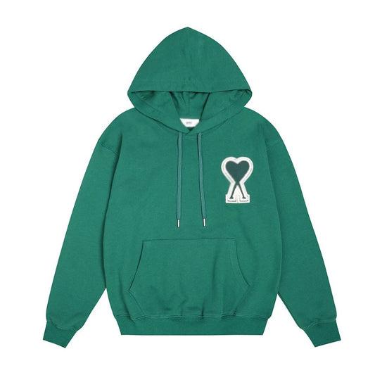 Ami stitched icon Hoodie Green