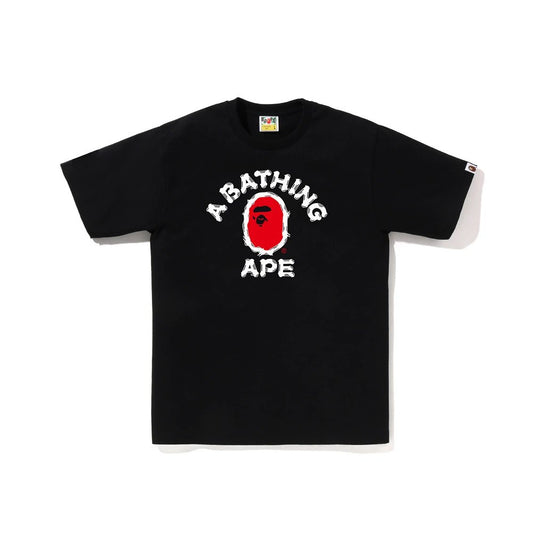 Bape Red icon T-shirt Black