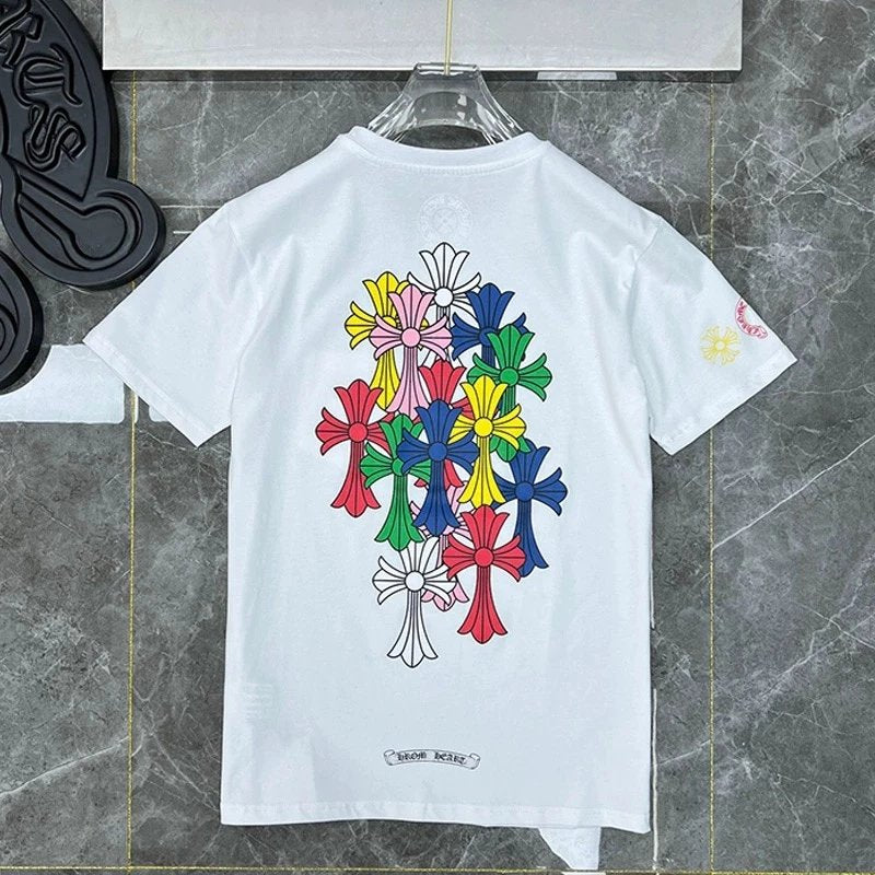 Chrome Hearts Colorfull Cross T-shirt White